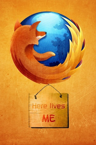 Fondo de pantalla Firefox Internet Shield 320x480