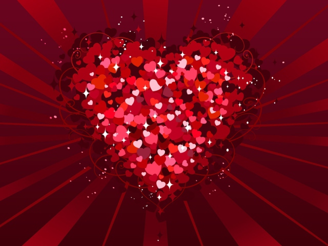 Das Big Red Heart Wallpaper 640x480
