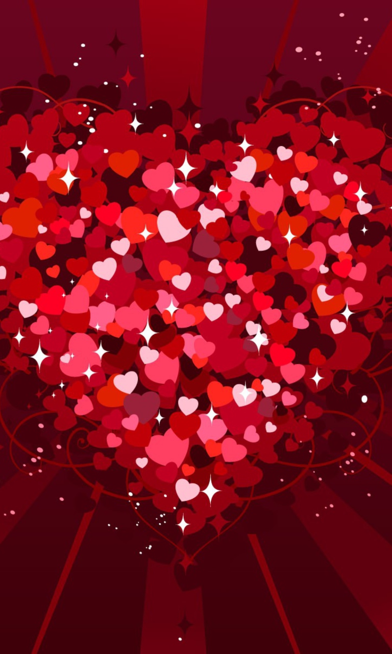Das Big Red Heart Wallpaper 768x1280