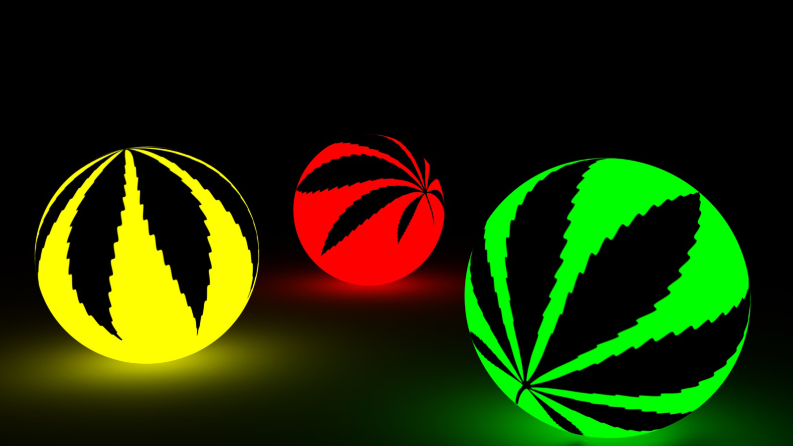 Neon Weed Balls wallpaper 1600x900