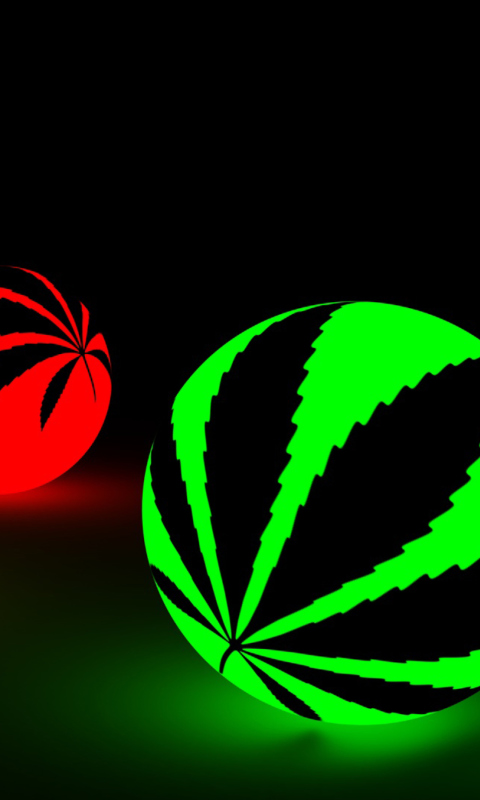 Screenshot №1 pro téma Neon Weed Balls 480x800