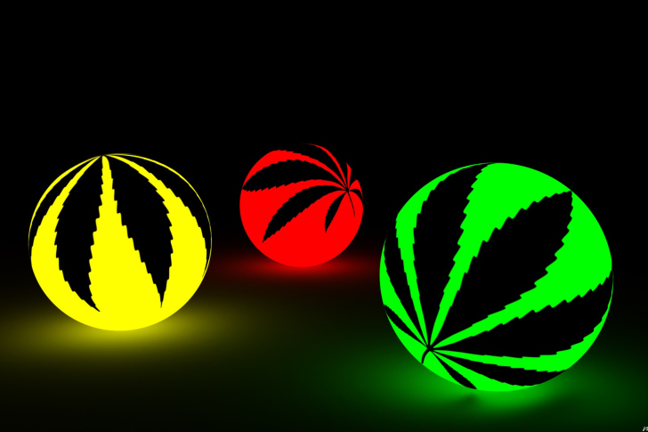Screenshot №1 pro téma Neon Weed Balls