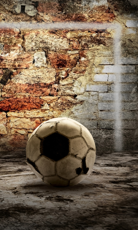 Das Ball In Front Of Brick Wall Wallpaper 480x800