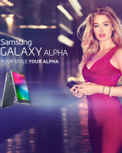 Das Samsung Galaxy Alpha Advertisement with Doutzen Kroes Wallpaper 176x220