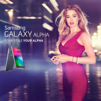Обои Samsung Galaxy Alpha Advertisement with Doutzen Kroes 208x208