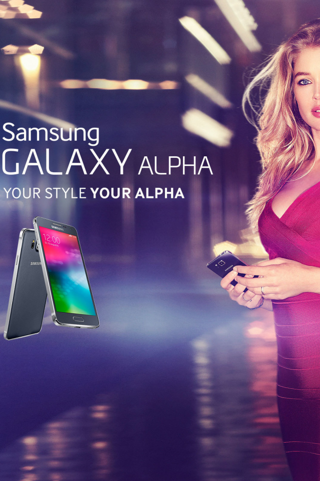 Das Samsung Galaxy Alpha Advertisement with Doutzen Kroes Wallpaper 640x960