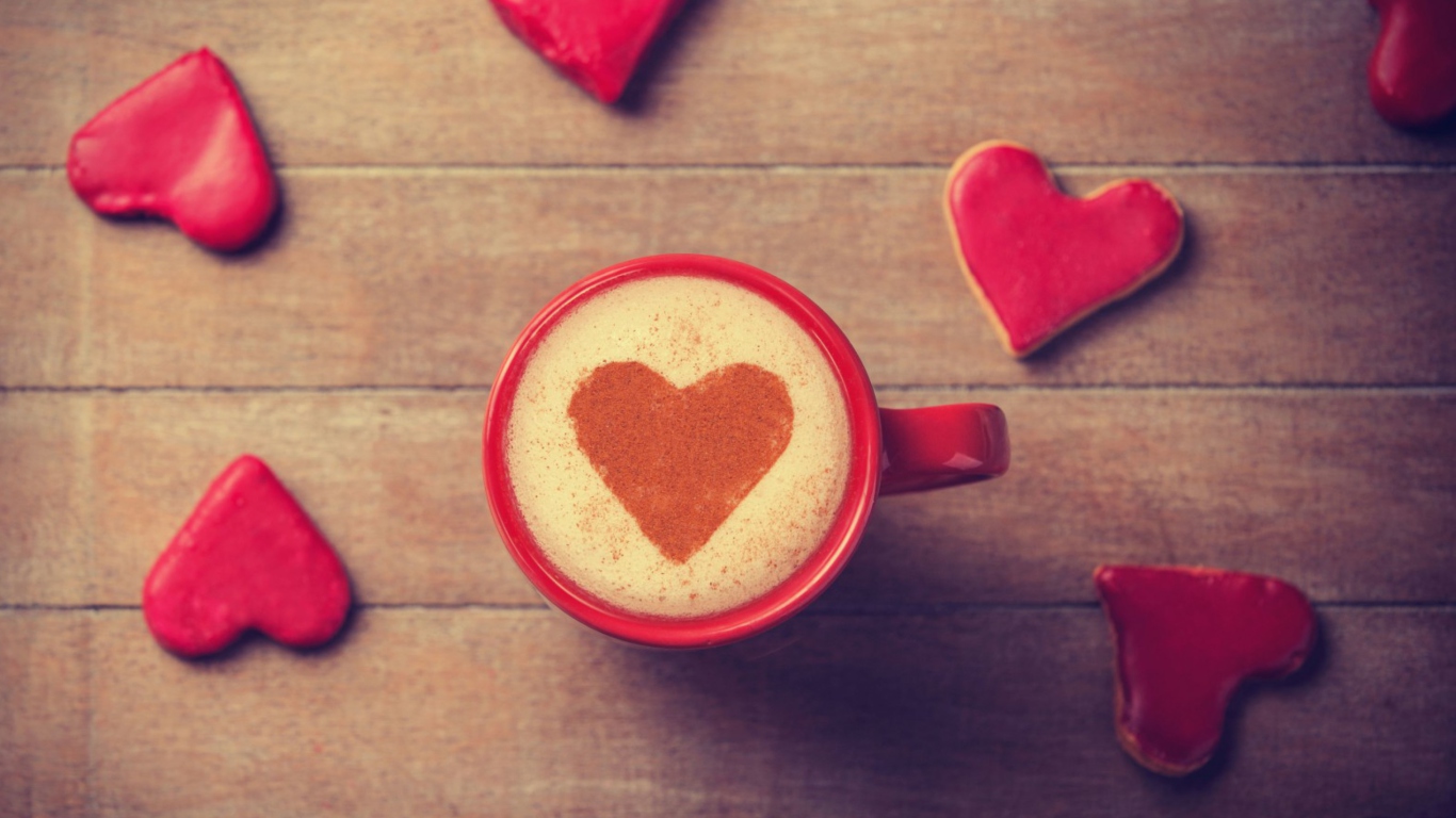 Das Coffee Made With Love Wallpaper 1366x768