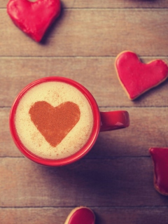 Das Coffee Made With Love Wallpaper 240x320