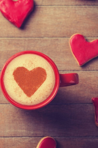 Das Coffee Made With Love Wallpaper 320x480