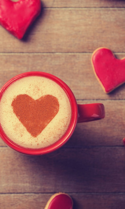 Das Coffee Made With Love Wallpaper 480x800