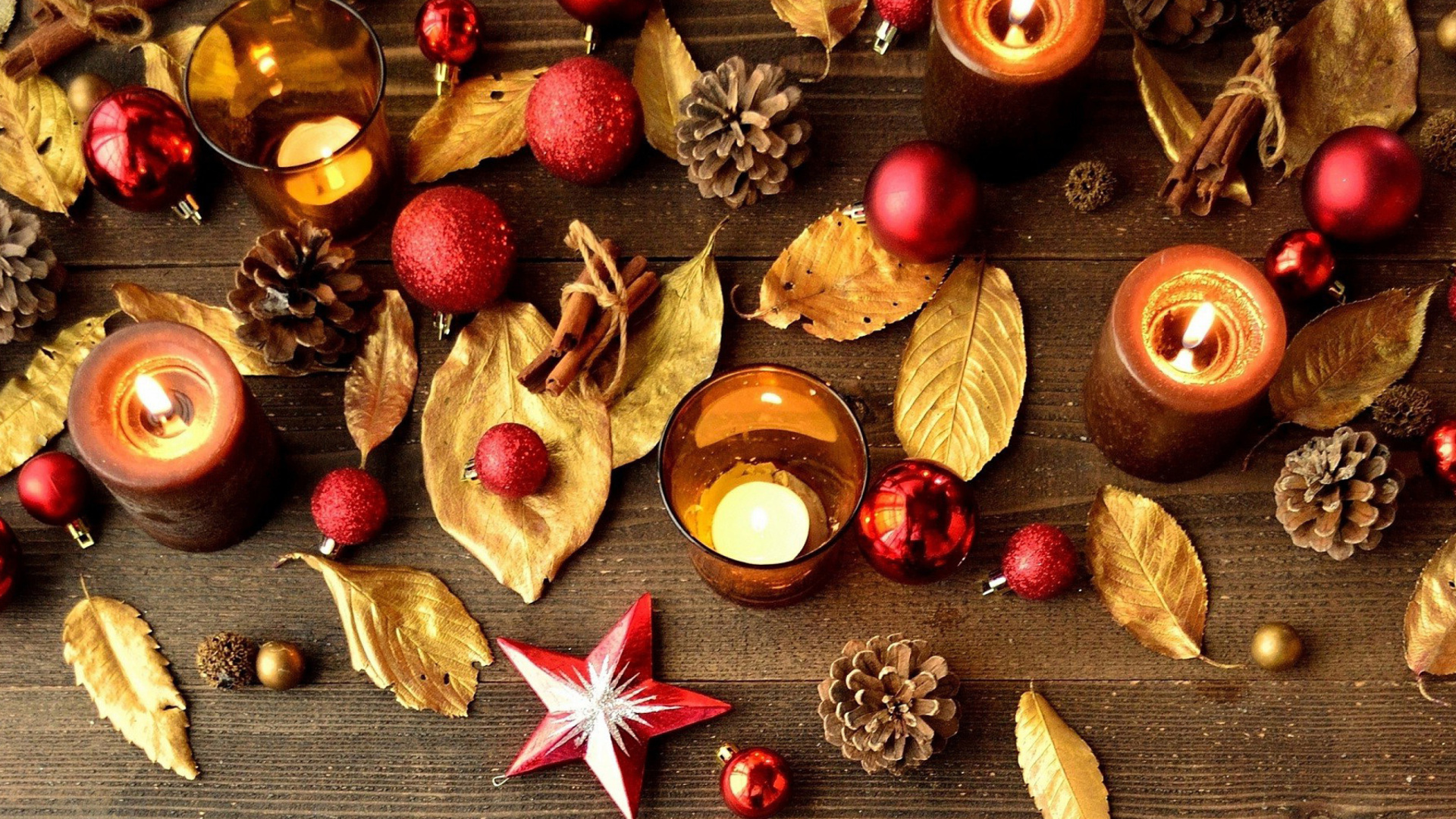 Das Charming Winter Table Decorations for Comfort Wallpaper 1920x1080