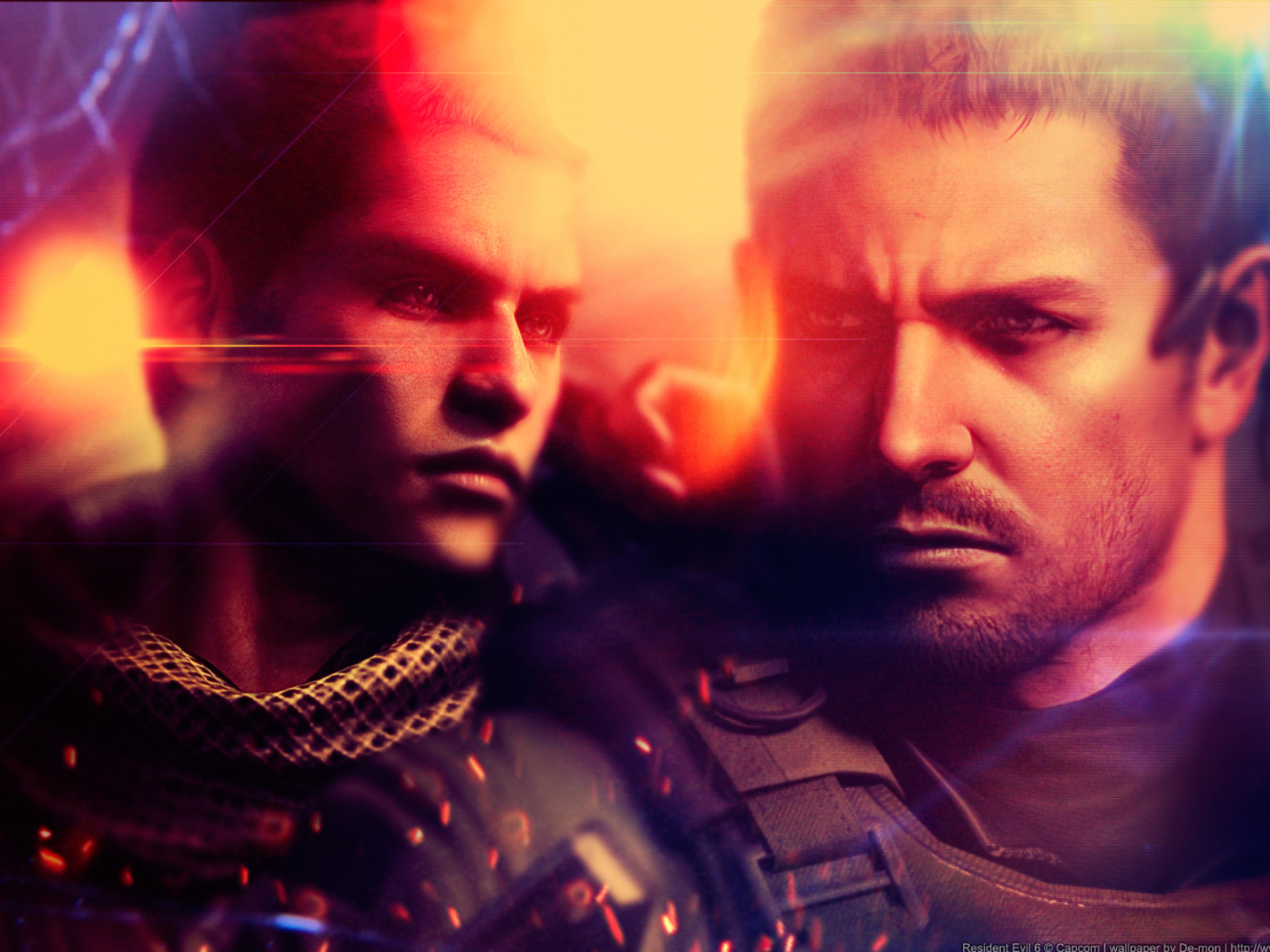 Resident Evil 6, Chris Redfield & Piers Nivans wallpaper 1600x1200