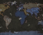 Das Jeans World Map Wallpaper 176x144