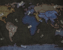Jeans World Map wallpaper 220x176