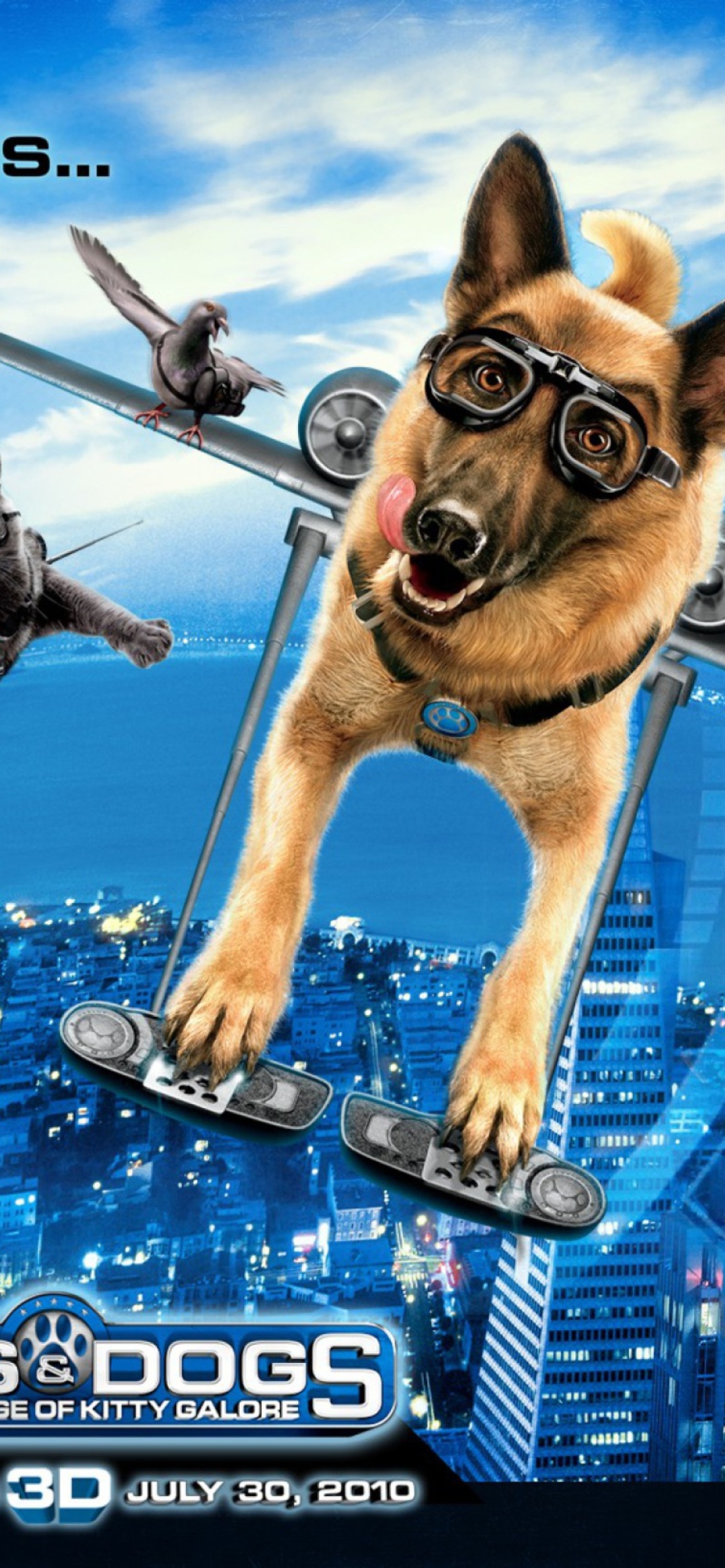 Fondo de pantalla Cats & Dogs: The Revenge of Kitty Galore 1170x2532