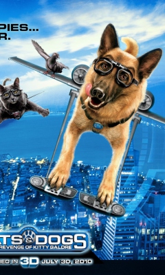 Sfondi Cats & Dogs: The Revenge of Kitty Galore 240x400