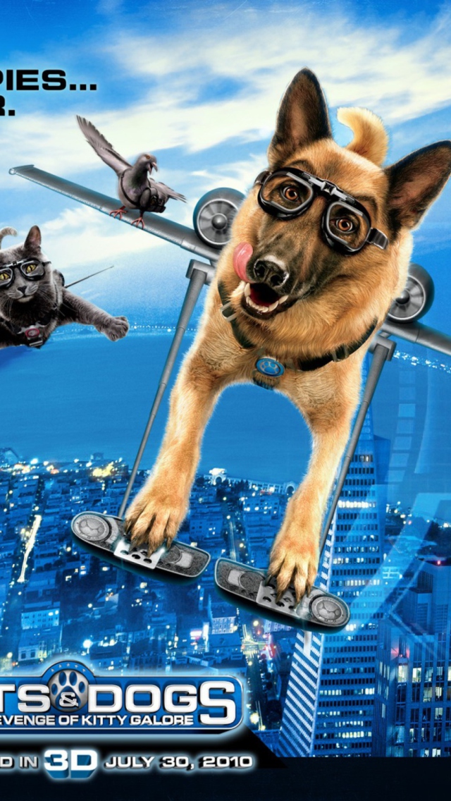 Cats & Dogs: The Revenge of Kitty Galore wallpaper 640x1136