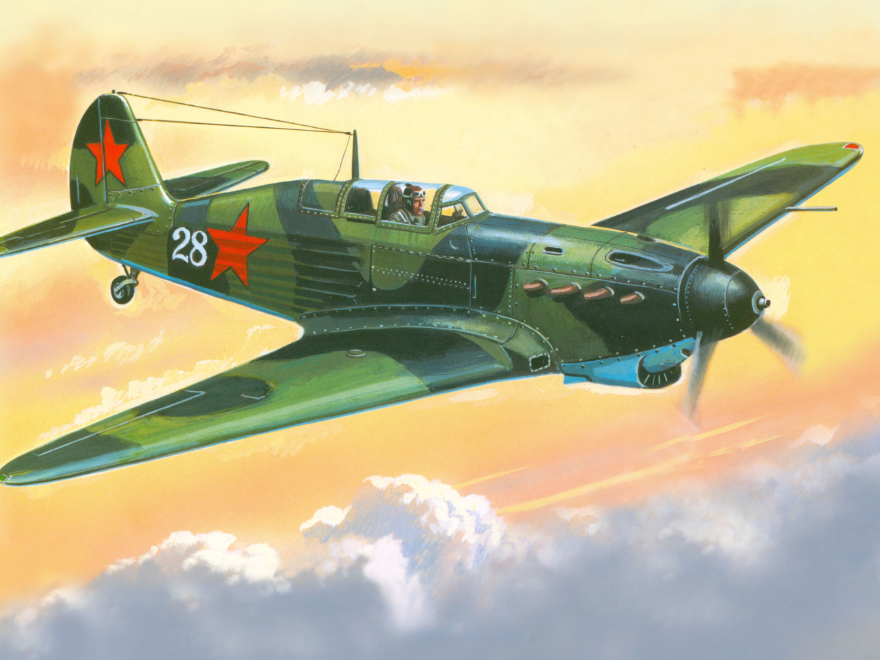 Fondo de pantalla Yakovlev Yak 7 Fighter 1280x960