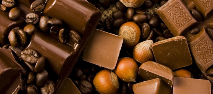 Chocolate, Nuts And Coffee wallpaper 720x320