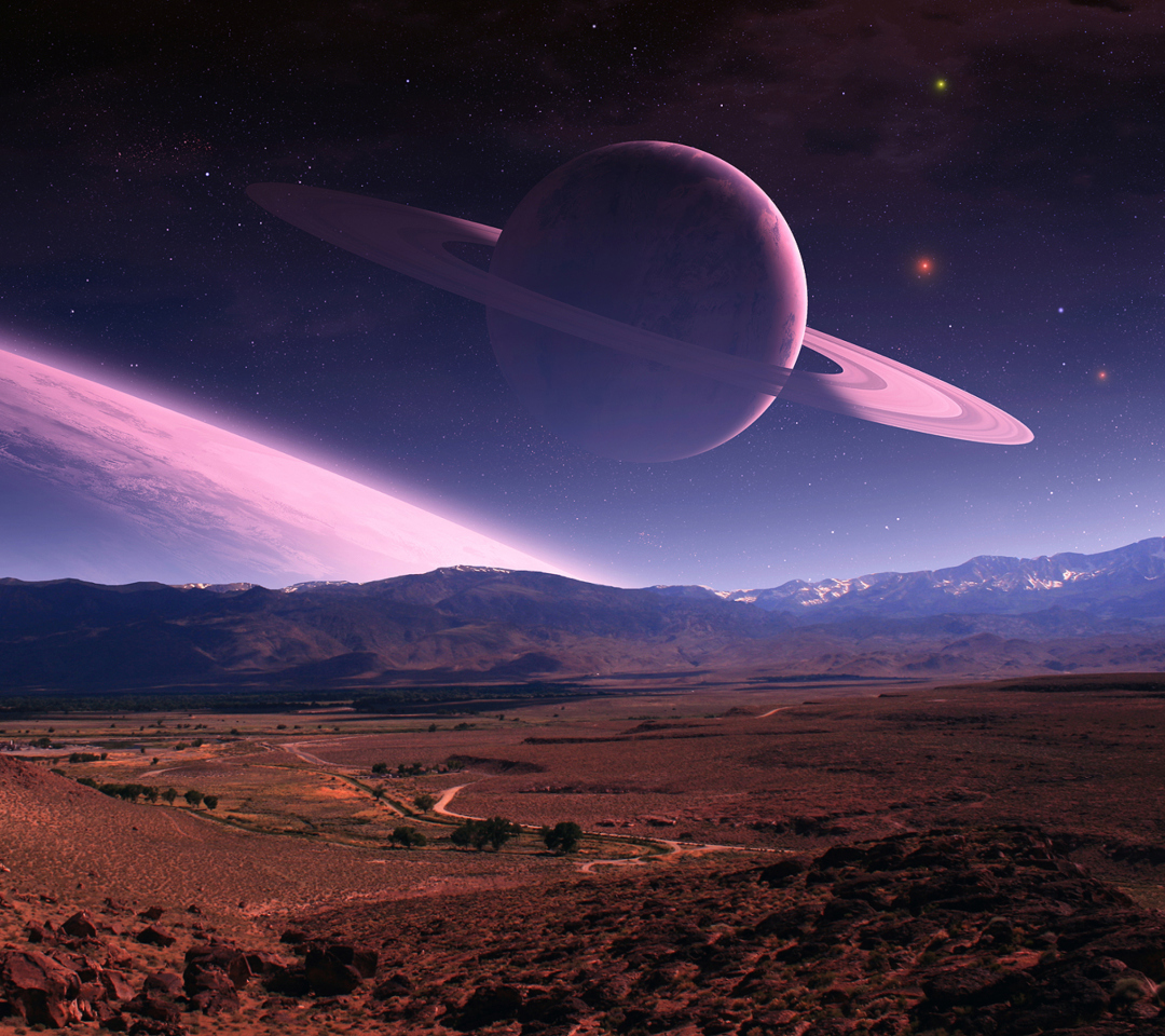 Das Planets In Sky Wallpaper 1080x960