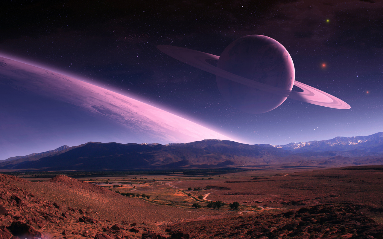 Fondo de pantalla Planets In Sky 1280x800