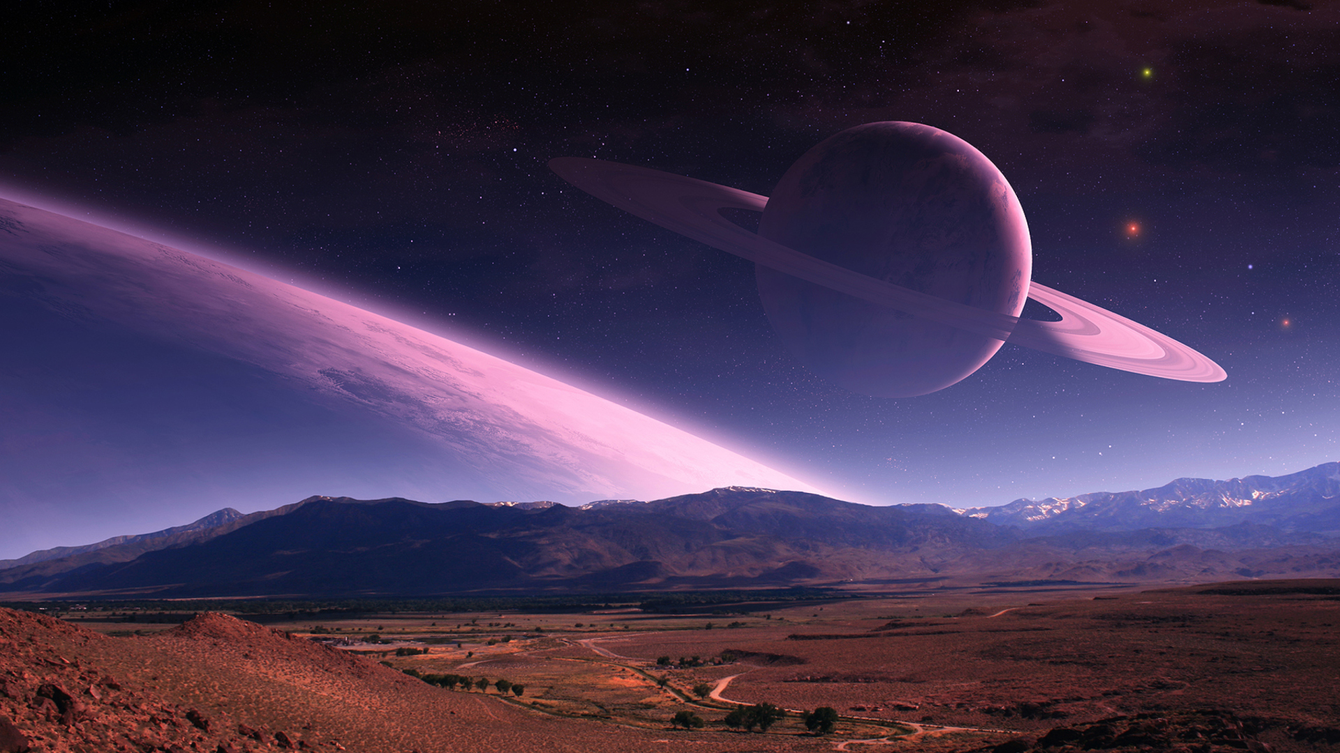 Planets In Sky wallpaper 1920x1080