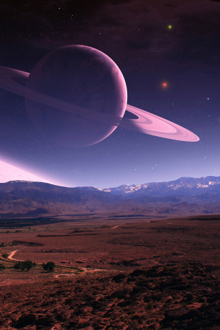 Das Planets In Sky Wallpaper 320x480