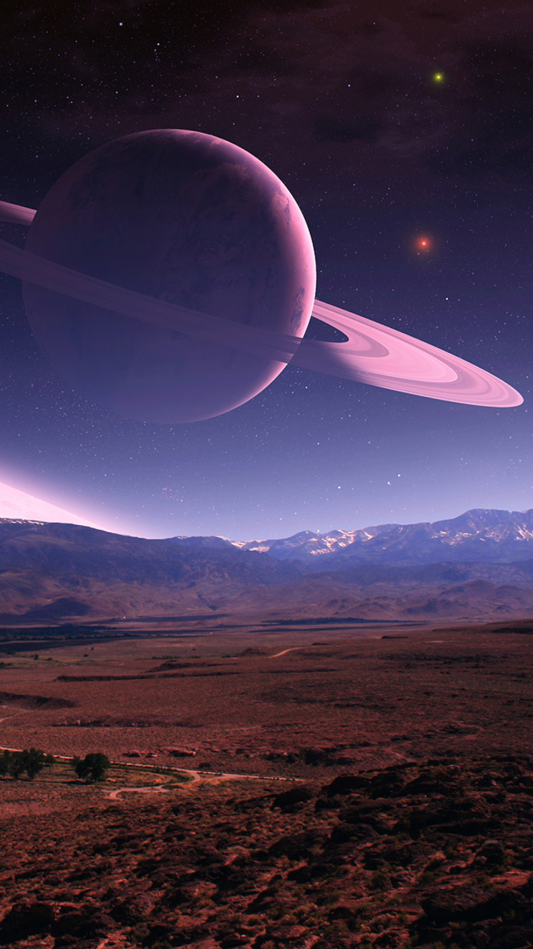 Planets In Sky wallpaper 750x1334