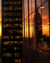 Das Manhattan Skyscrappers Wallpaper 176x220