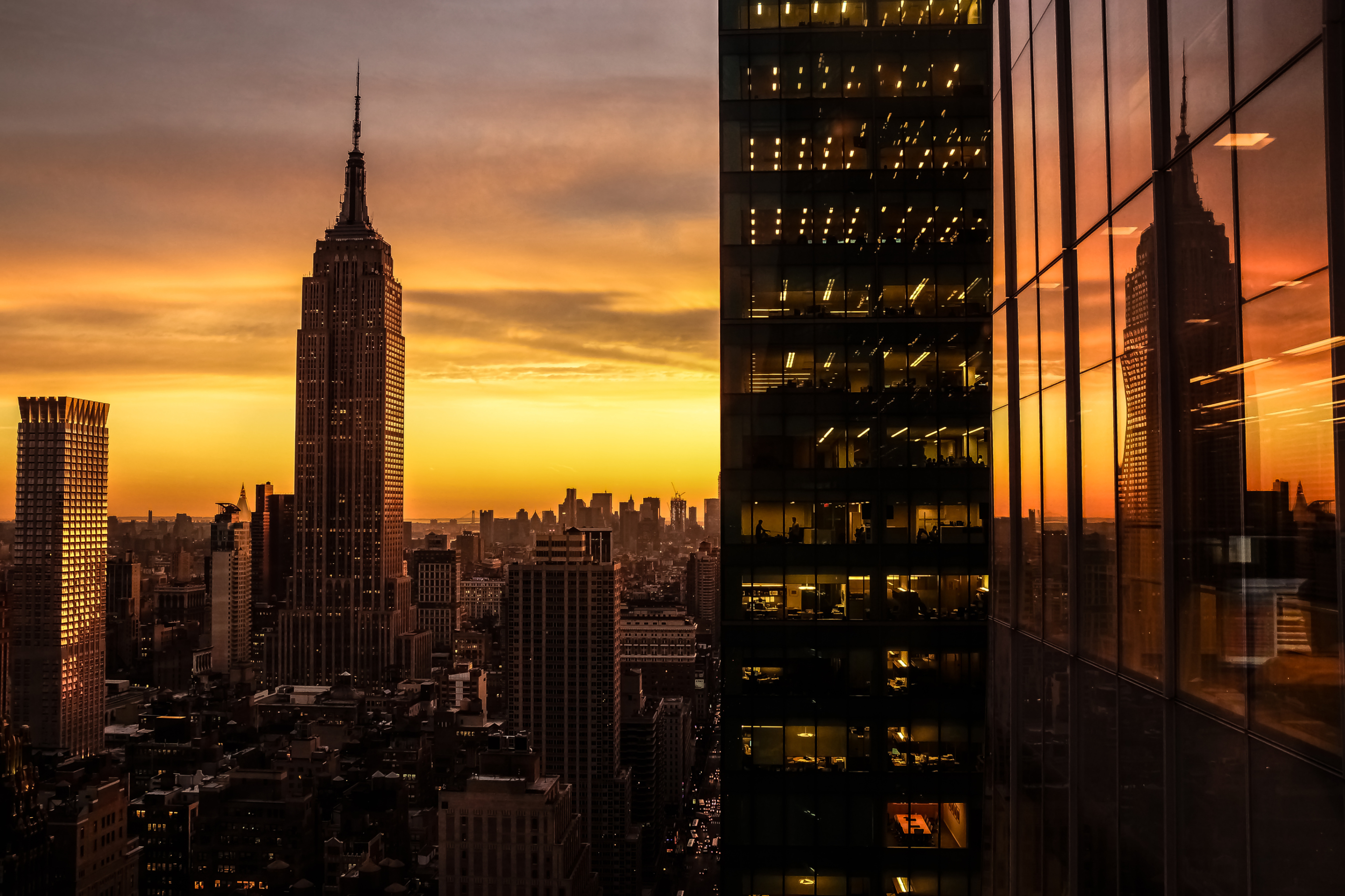 Обои Manhattan Skyscrappers 2880x1920
