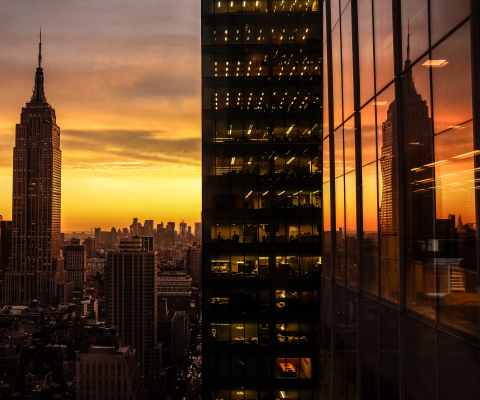 Fondo de pantalla Manhattan Skyscrappers 480x400