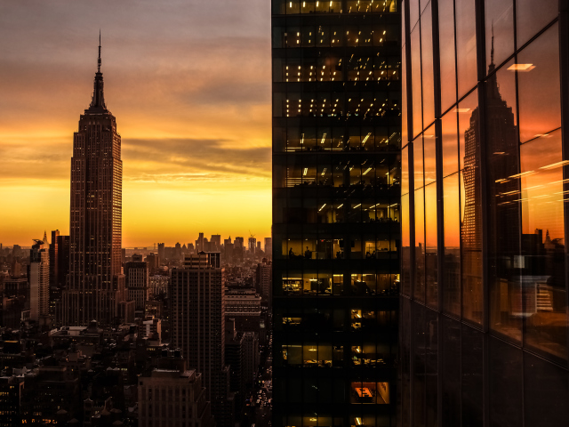 Обои Manhattan Skyscrappers 640x480