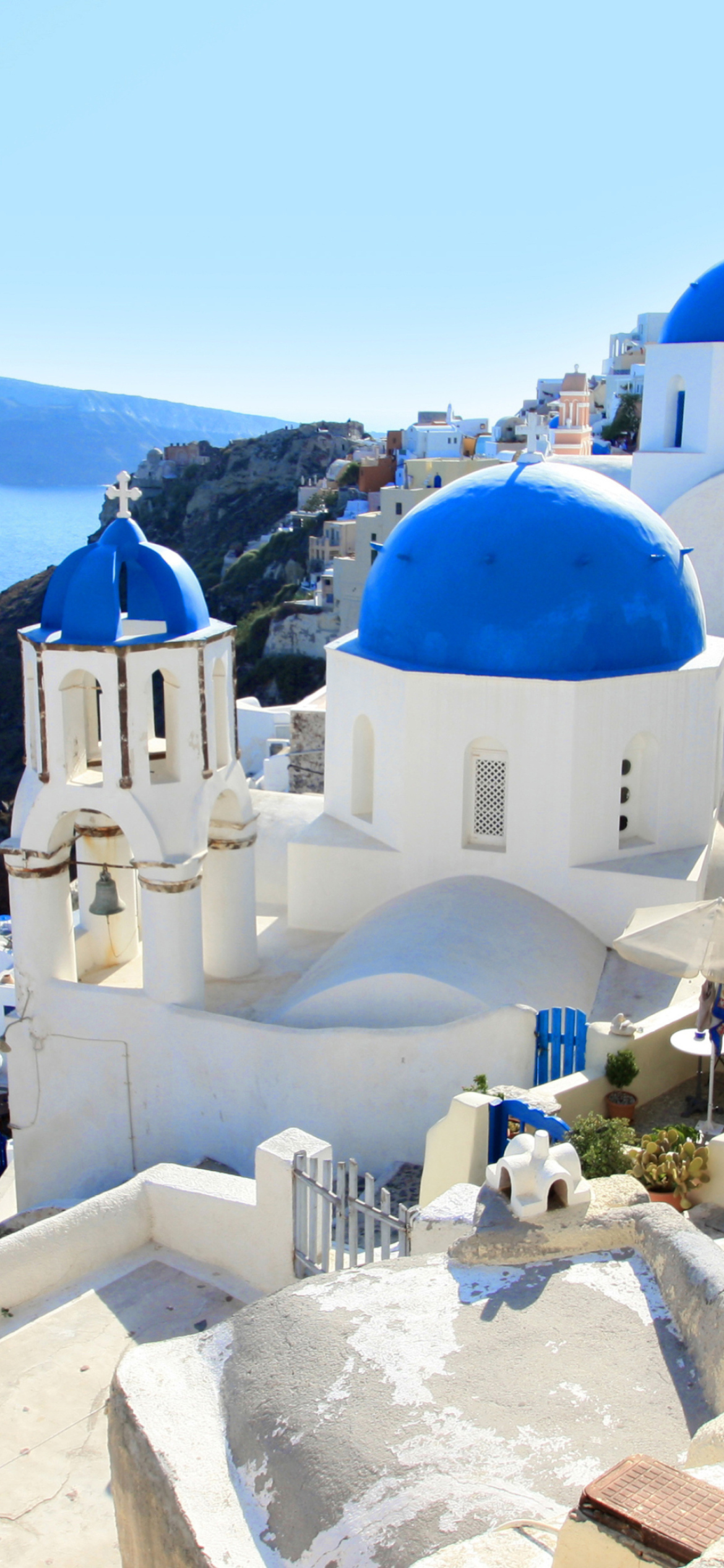 Fondo de pantalla Greece, Santorini 1170x2532