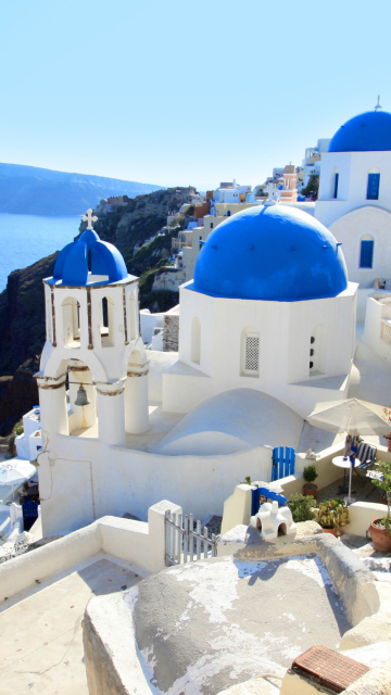 Das Greece, Santorini Wallpaper 360x640