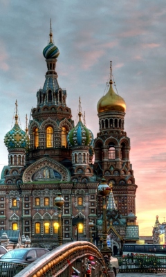 Das Church In Saint-Petersburg Wallpaper 240x400