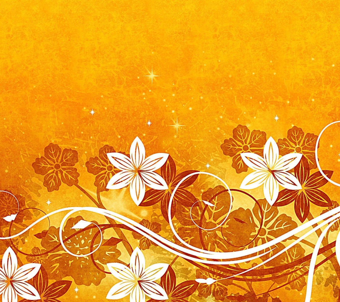 Fondo de pantalla Yellow Patterns 1440x1280