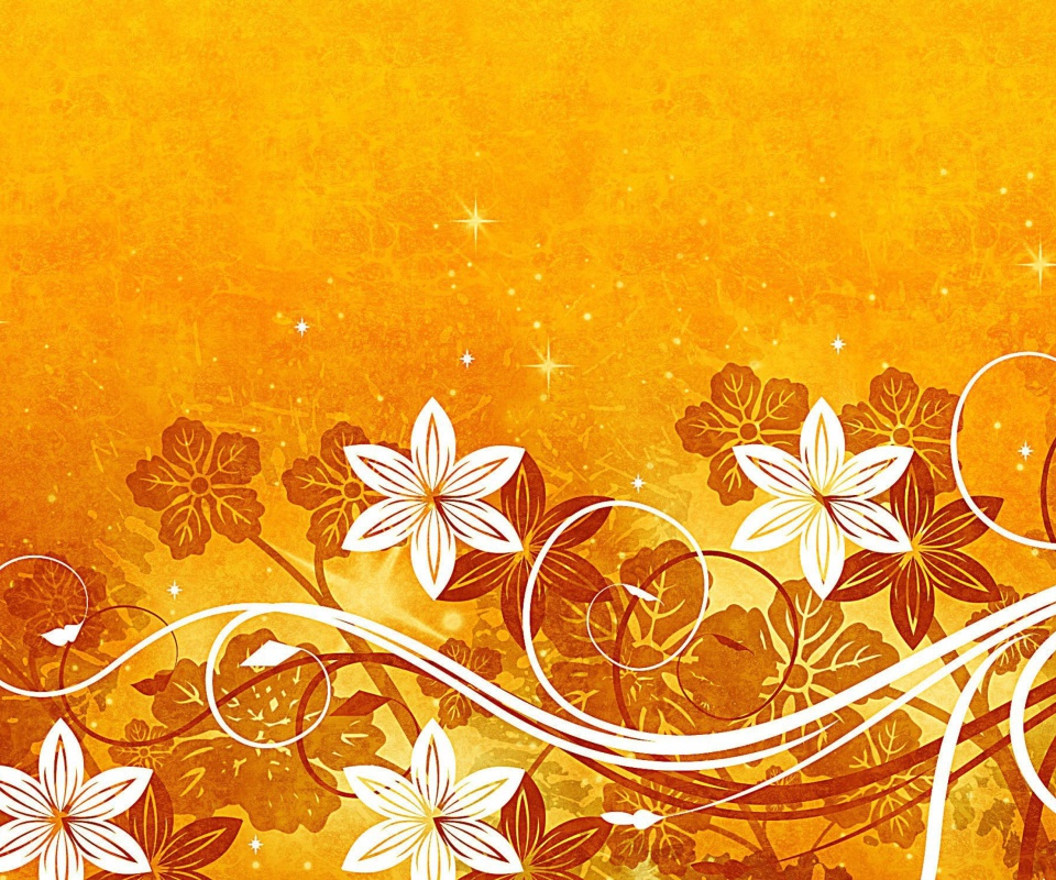 Das Yellow Patterns Wallpaper 960x800