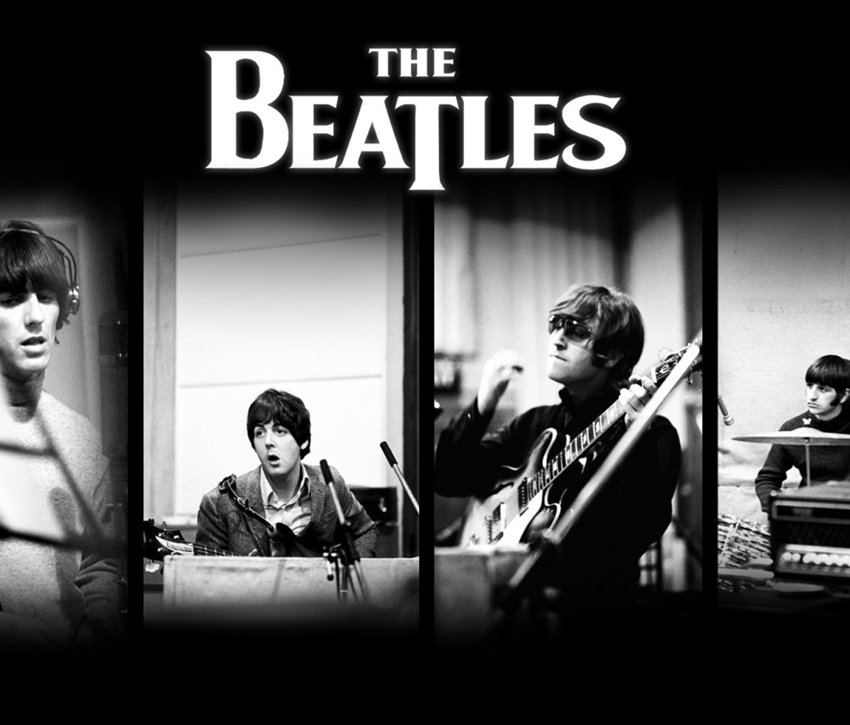 Обои Beatles: John Lennon, Paul McCartney, George Harrison, Ringo Starr 1200x1024