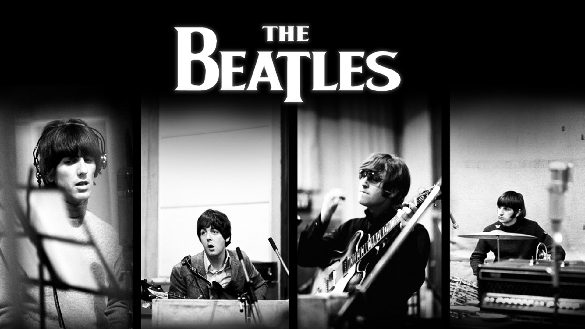Beatles: John Lennon, Paul McCartney, George Harrison, Ringo Starr wallpaper 1920x1080