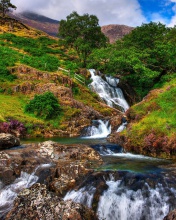 Das Snowdonia National Park in north Wales Wallpaper 176x220