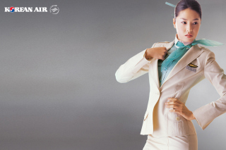 Korean Air Flight Attendant Uniform Wallpaper for Android, iPhone and iPad