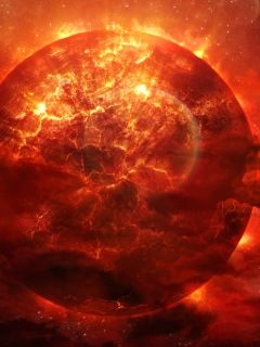 Das Planet Explosion Wallpaper 240x320