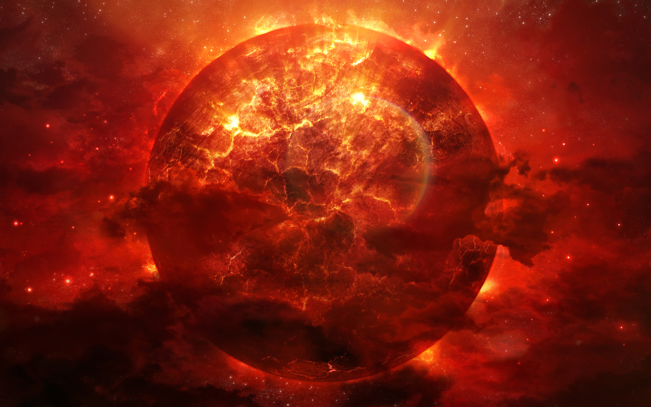 Das Planet Explosion Wallpaper 2560x1600