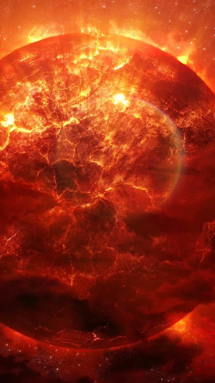 Das Planet Explosion Wallpaper 750x1334