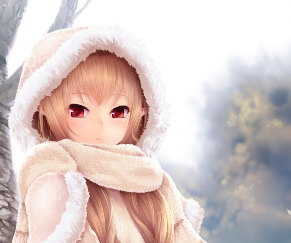 Winter Anime Girl screenshot #1 960x800