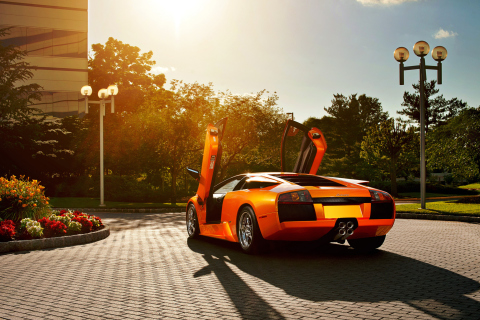 Screenshot №1 pro téma Lamborghini Murcielago 480x320