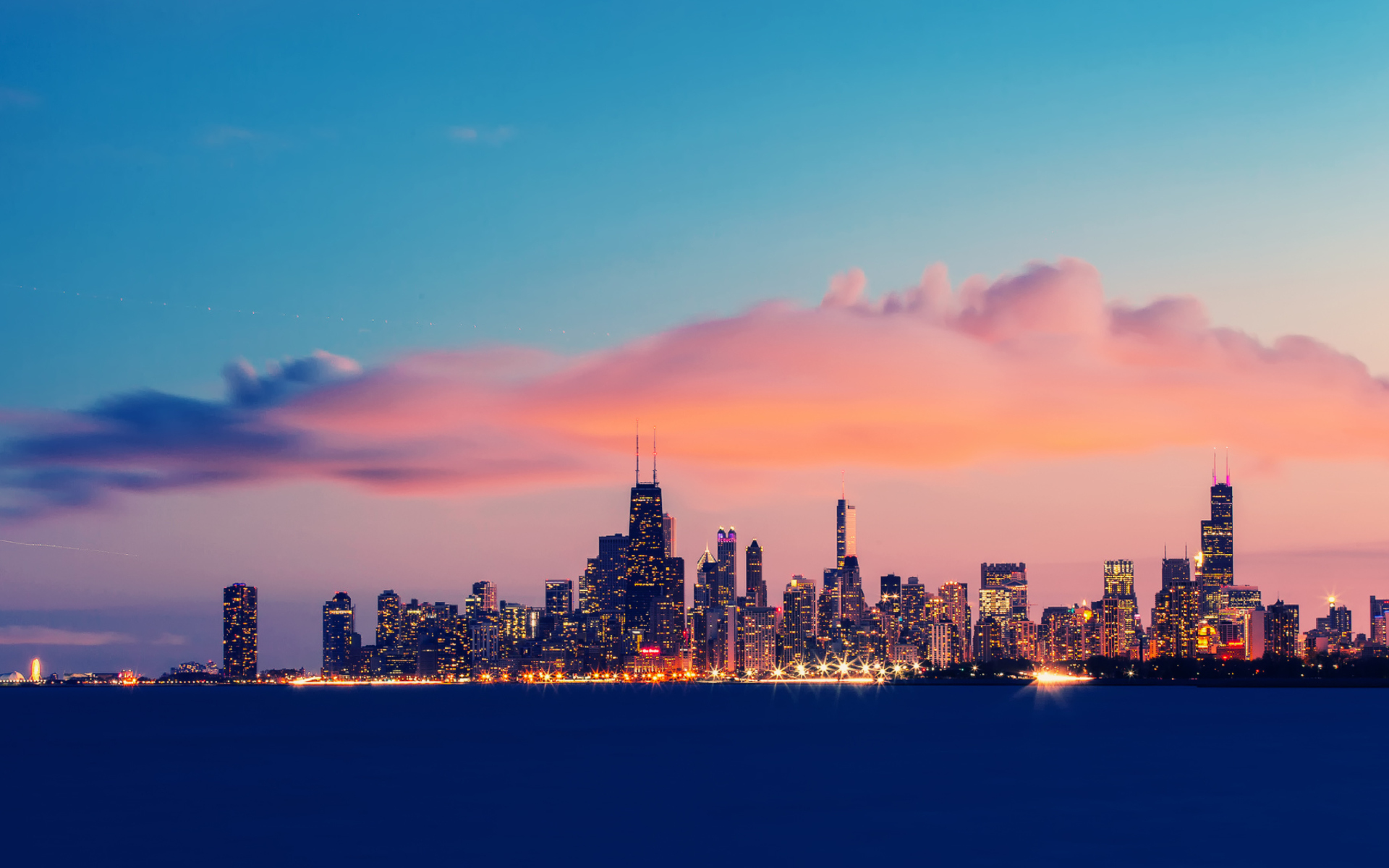 Fondo de pantalla USA Illinois Chicago Lake Michigan 1920x1200