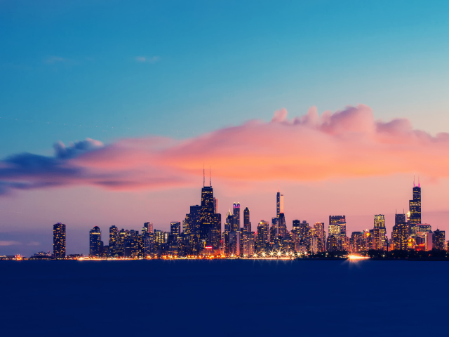 USA Illinois Chicago Lake Michigan wallpaper 640x480