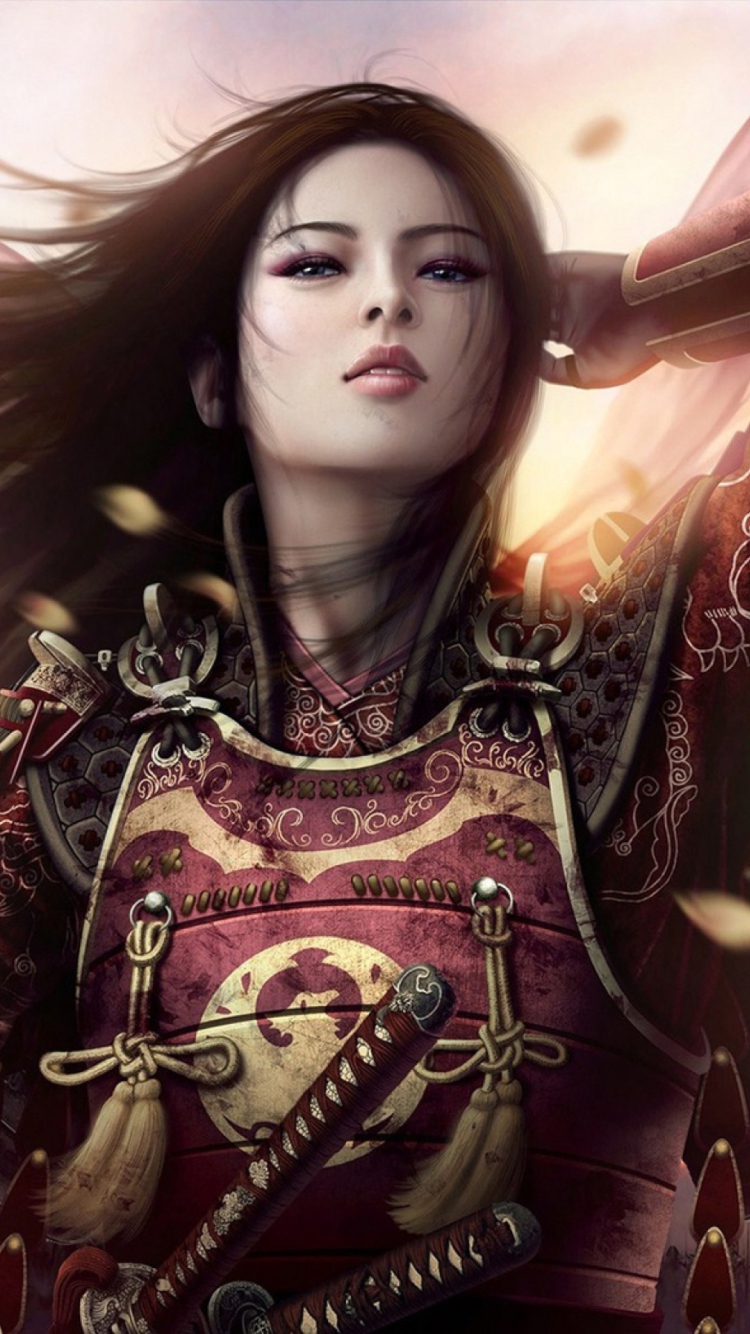 Fondo de pantalla Oriental Warrior 750x1334