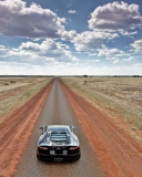 Das Lamborghini Aventador On Empty Country Road Wallpaper 128x160